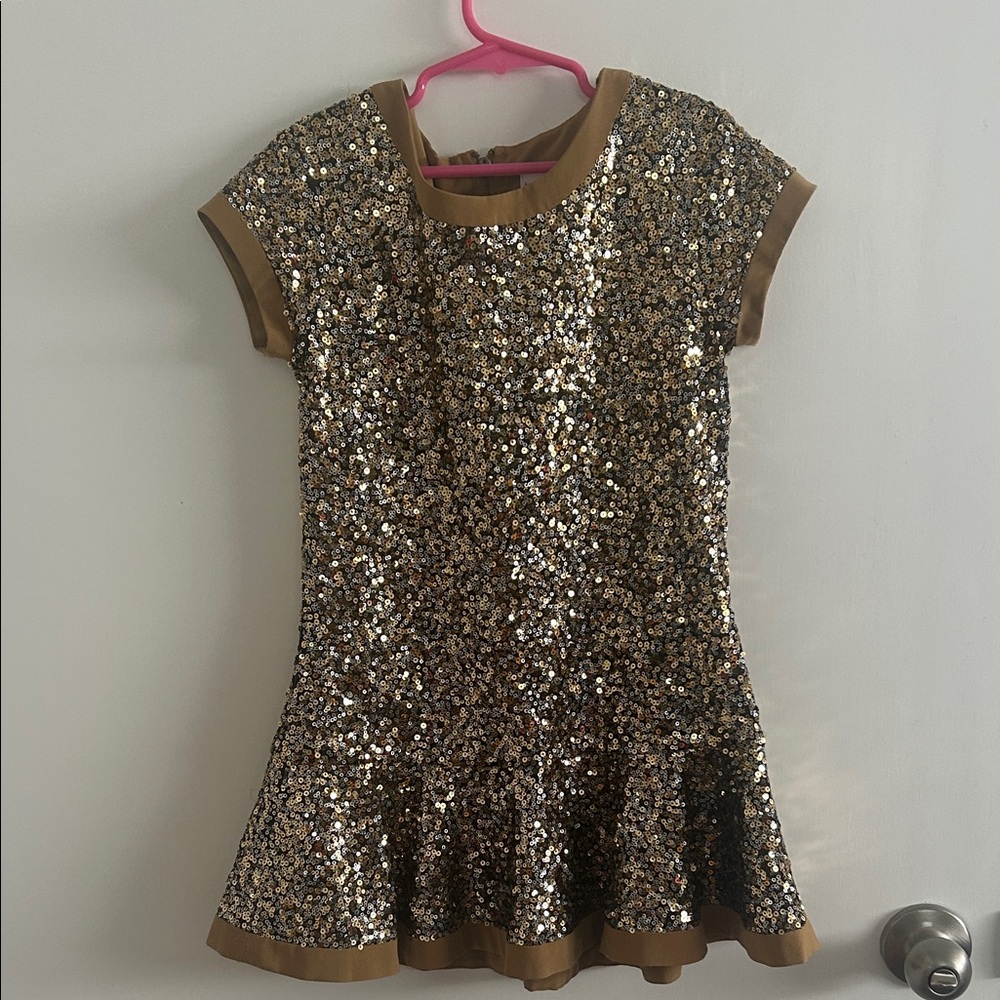 American Girl Gold Sequin Dress